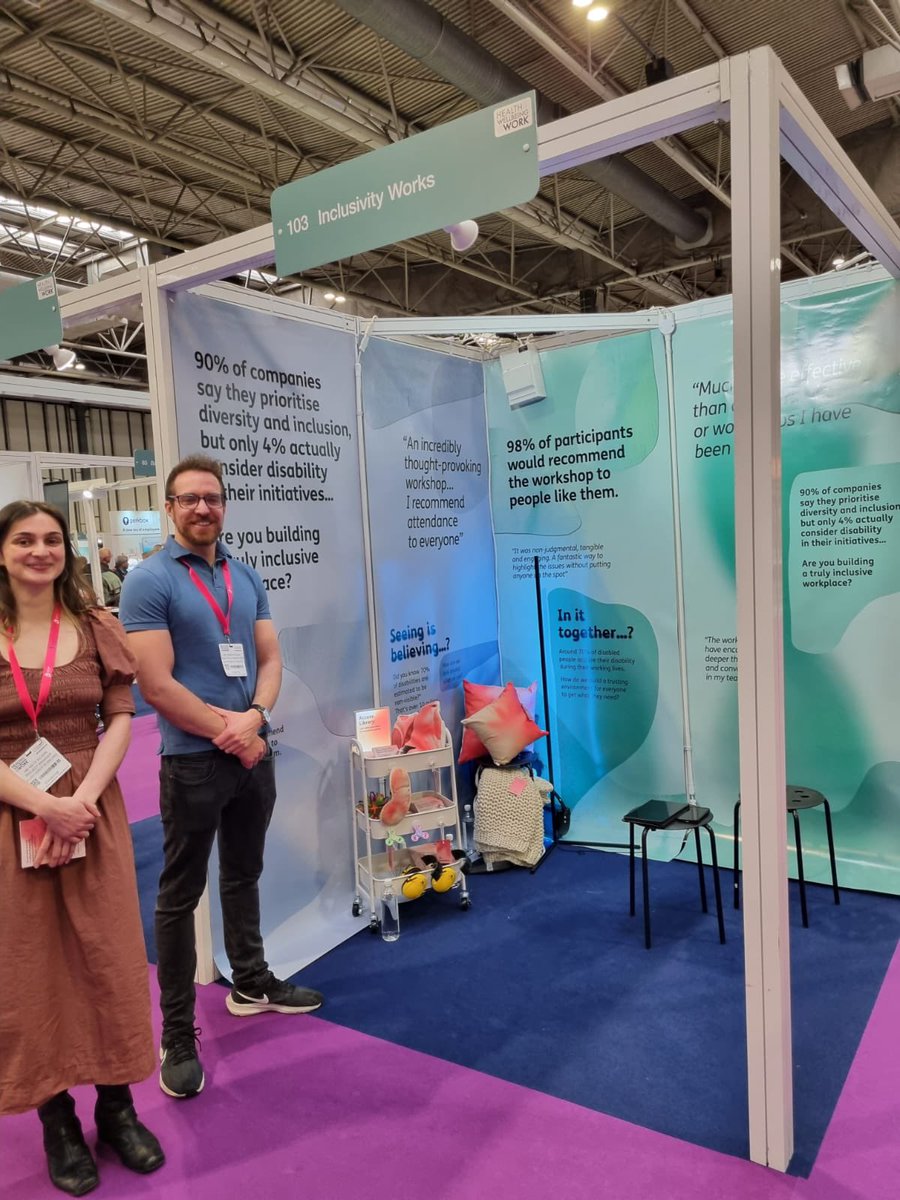 Come and see us today and tomorrow at the Health &amp; Wellbeing at Work conference in NEC Birmingham and find out about our Inclusivity Works programme - helping organisations to create a truly inclusive workplace! #antiableism #inclusivity <a href="/HWatWork/">Health & Wellbeing at Work 2025</a> #HWW25