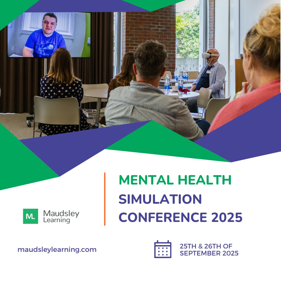 maudsleylearn's tweet image. The theme for this year’s abstracts is 'Novel Use of Mental Health Simulation', with submissions invited for delivery in one of the following formats:
Day 1: Online presentation, workshop, or poster
Day 2: Poster or workshop delivered face-to-face
maudsleylearning.com/courses/mental…