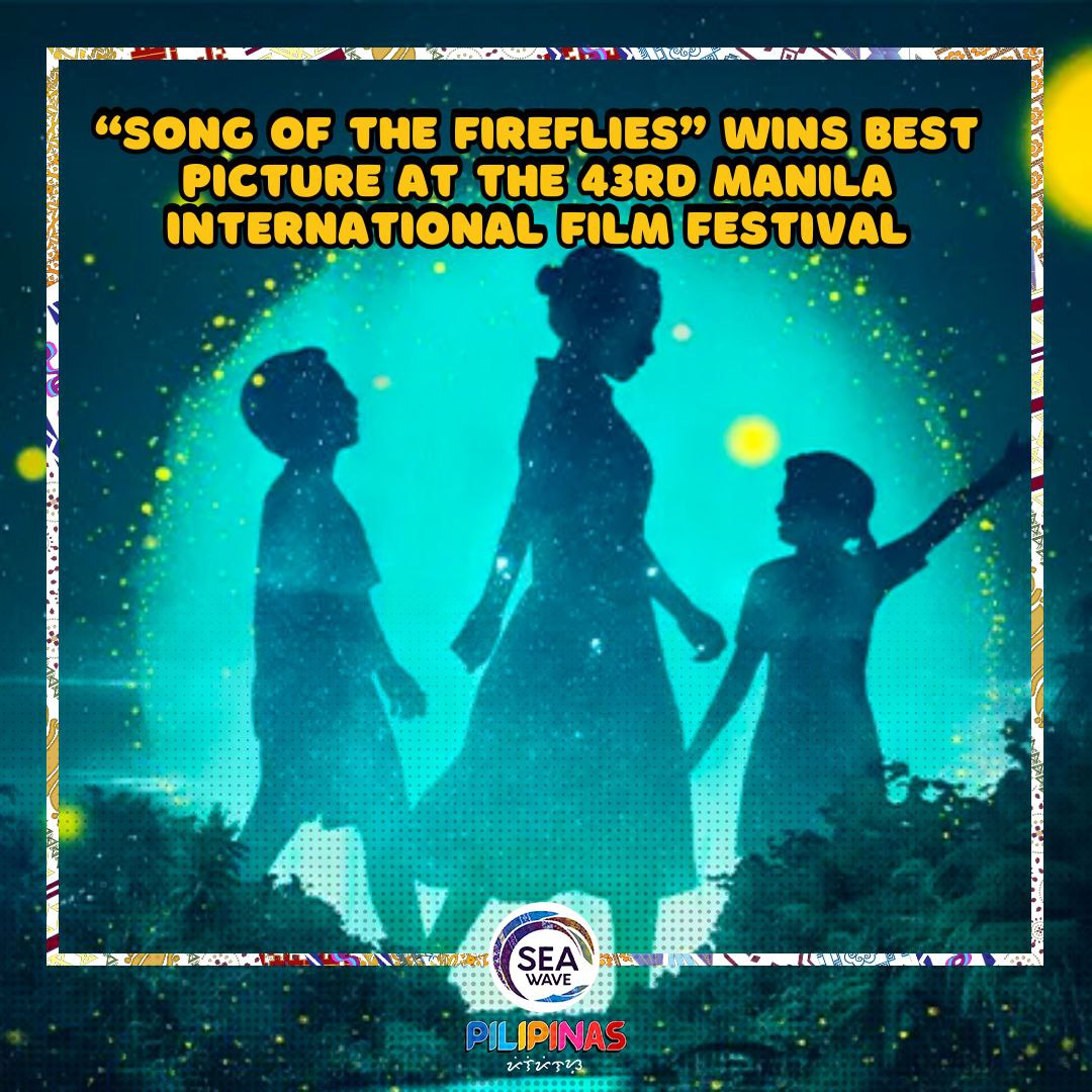 SEA Wave Pilipinas (@seawaveph) on Twitter photo CURRENTS
The big winner for this year's <a href="/ManilaIFF/">Manila International Film Festival</a> is "Song of the Fireflies"!
The film garnered five awards, including Best Film, Best Actress for Morissette, Best Supporting Actress for <a href="/rachelalejandro/">Rachel Alejandro</a>, Best Supporting Actor for Noel Comia Jr. CURRENTS
The big winner for this year's <a href="/ManilaIFF/">Manila International Film Festival</a> is "Song of the Fireflies"!
The film garnered five awards, including Best Film, Best Actress for Morissette, Best Supporting Actress for <a href="/rachelalejandro/">Rachel Alejandro</a>, Best Supporting Actor for Noel Comia Jr.