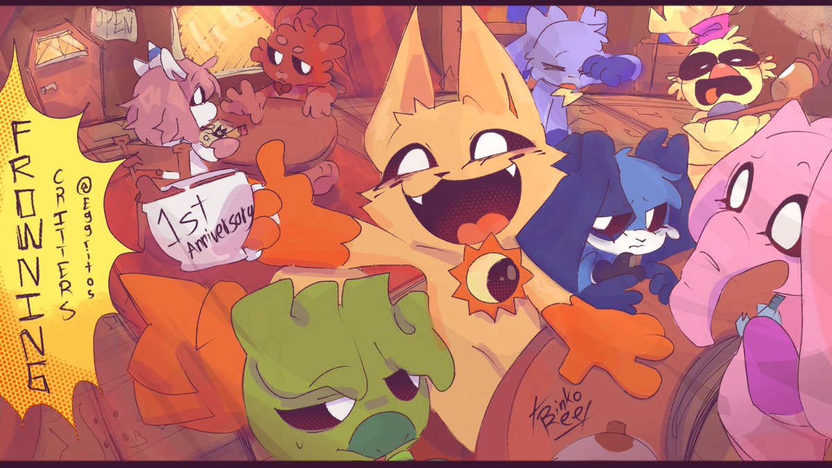 what a joyous day for them,,, its been one year man,,,
#frowningcrittersAU #frowningcritters #SmilingCrittersAU
