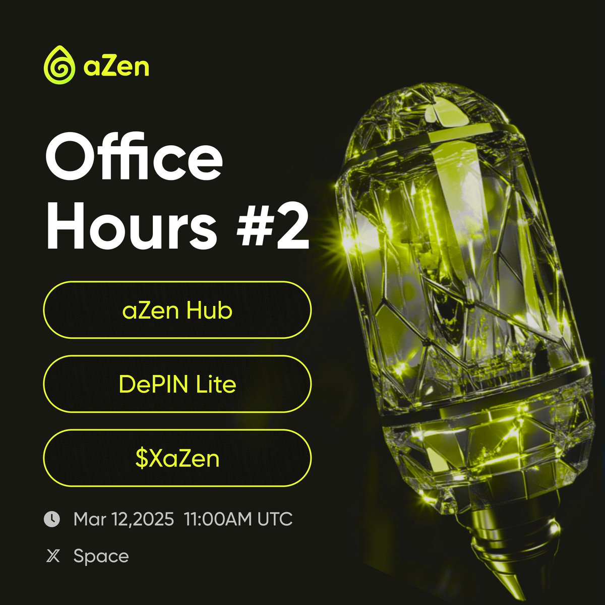 aZen (@azen_protocol) on Twitter photo ☕️aZen Office Hours #2 - aZen Hub | DePIN Lite | $XaZen
🔥Our last Office Hours was a huge success, with many users actively participating and gaining deeper insights into the ZenHive Testnet.
Our CEO @Oxdrfelix and COO <a href="/dersummit/">Ale Ven | Decentraliser</a> will join us to discuss the most ☕️aZen Office Hours #2 - aZen Hub | DePIN Lite | $XaZen
🔥Our last Office Hours was a huge success, with many users actively participating and gaining deeper insights into the ZenHive Testnet.
Our CEO @Oxdrfelix and COO <a href="/dersummit/">Ale Ven | Decentraliser</a> will join us to discuss the most