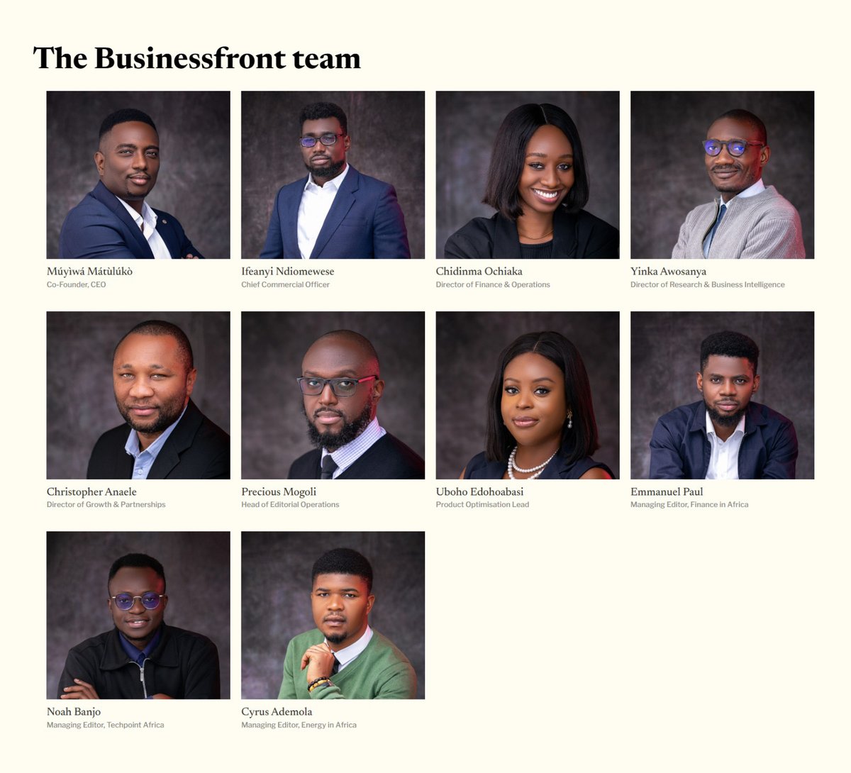 Businessfront Inc. (@businessfrontaf) on Twitter photo Company Update:
We’re thrilled to welcome Adewale Yusuf as the new Chairman of BusinessfrontAF! He’ll be supporting the incredible work of Muyiwa Mátùlúkò and the team.
BusinessfrontAF’s portfolio includes <a href="/TechpointAfrica/">Techpoint Africa</a> , <a href="/TheIntelpoint/">Intelpoint</a> , <a href="/FinanceinAF/">Finance in Africa</a> , and <a href="/EnergyinAF/">Energy in Africa</a> Company Update:
We’re thrilled to welcome Adewale Yusuf as the new Chairman of BusinessfrontAF! He’ll be supporting the incredible work of Muyiwa Mátùlúkò and the team.
BusinessfrontAF’s portfolio includes <a href="/TechpointAfrica/">Techpoint Africa</a> , <a href="/TheIntelpoint/">Intelpoint</a> , <a href="/FinanceinAF/">Finance in Africa</a> , and <a href="/EnergyinAF/">Energy in Africa</a>