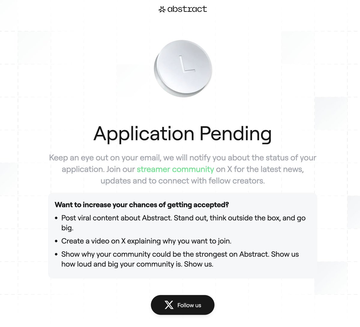 Can you please help me to make me a streamer on <a href="/AbstractChain/">Abstract</a> 🥲

It's pending from day one, i think i need to do something for it.  <a href="/LucaNetz/">Luca Netz 🐧✳️</a> 

My all equipments are ready to stream about DeFi / Risky Plays and the future &amp; theFuture of Abstract 🟢