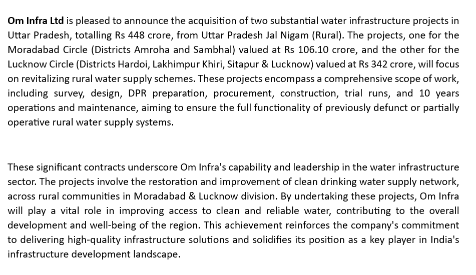OmInfraLtd's tweet photo. #OmInfra #UPJalNigam #CleanDrinkingWater #Sustainability https://t.co/iWSfBQ1FJA