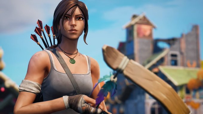 Lara Croft from the Tomb Raider series is all set to join the Fortnite roster. The new skin showcases Lara in her iconic adventurer attire, complete with various themed items like back blings and pickaxes, suggesting it might be part of a battle pass reward. 
Would y'all be