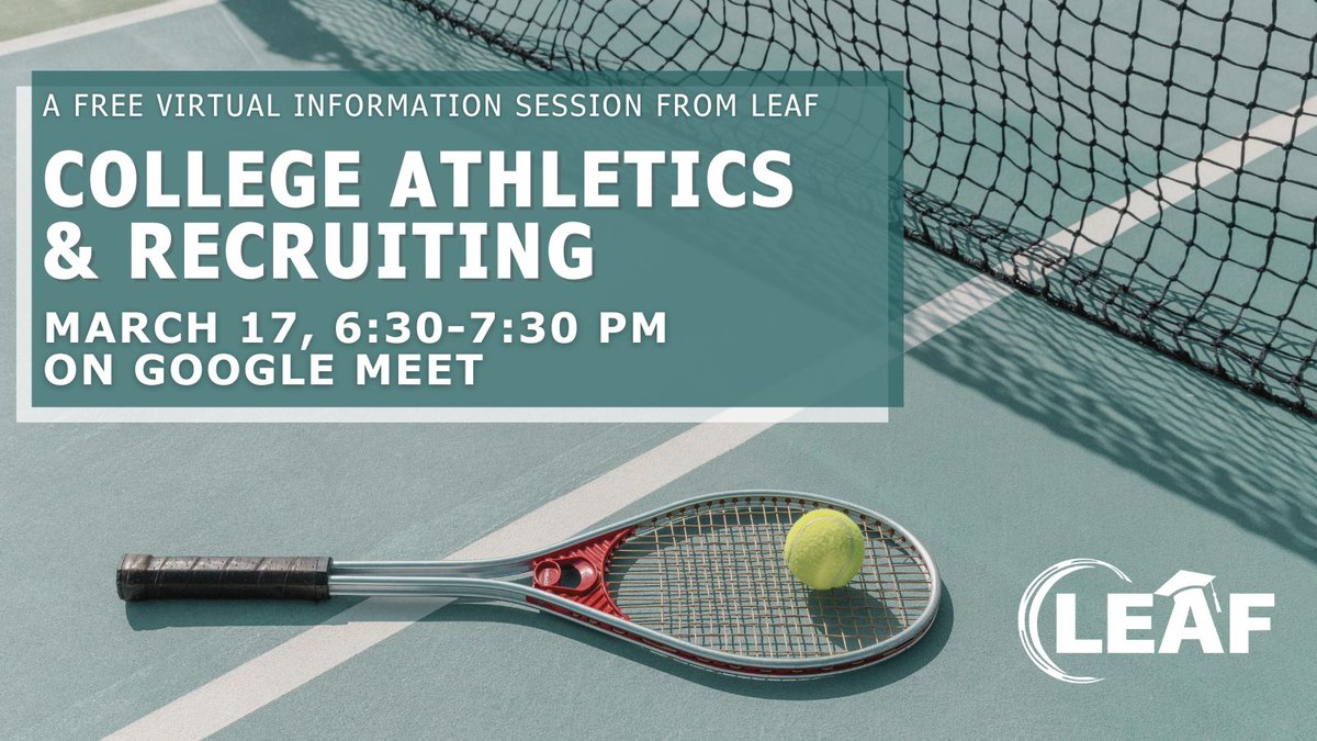 A panel of local college coaches &amp; administrators will be on hand to discuss continuing your playing career in college, the recruitment process, the NCAA Eligibility Center, athletic scholarships, &amp; more. Pre-register for this free session at leaf-ohio.org/virtual-sessio…
