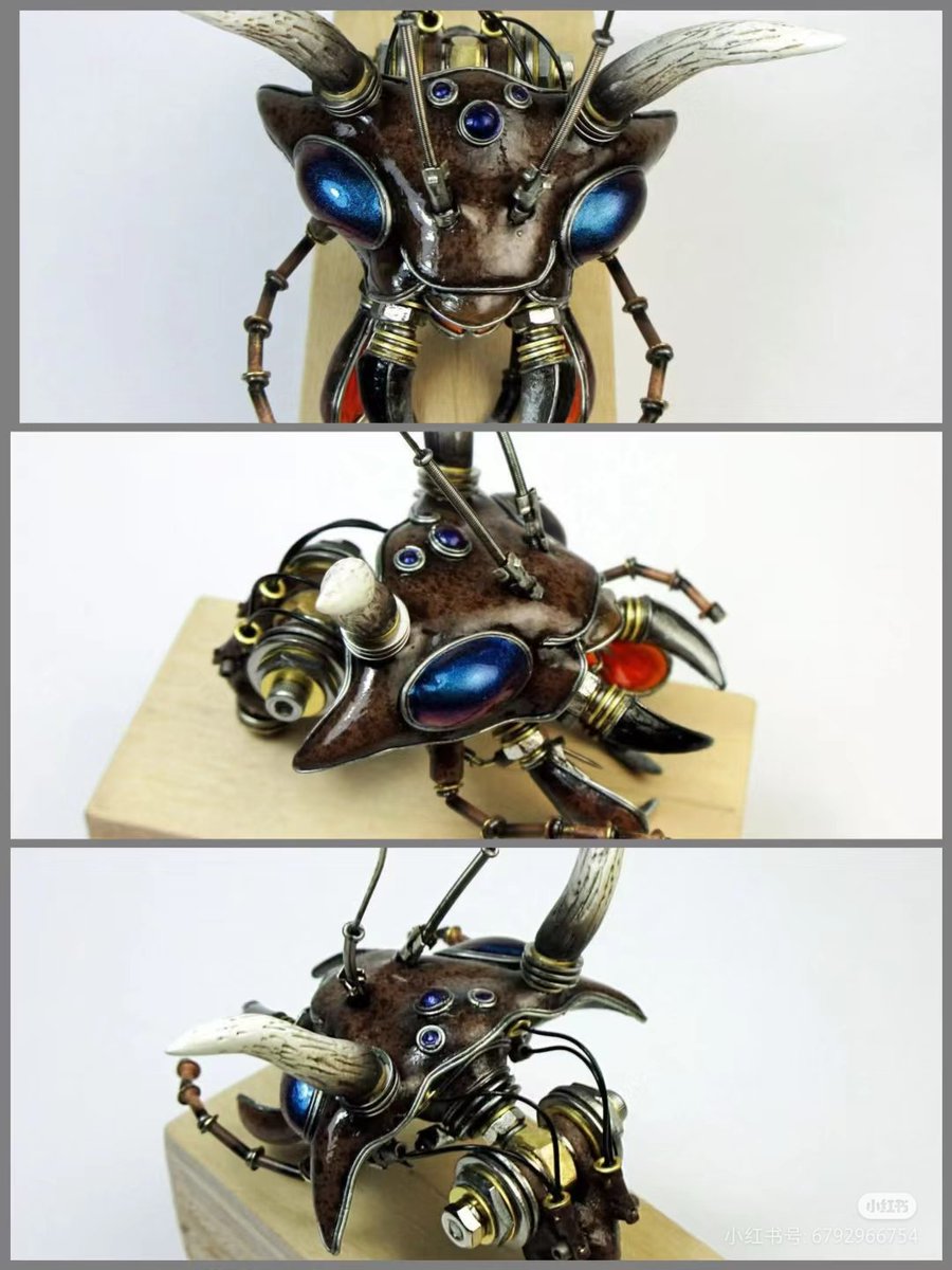 aways_somewhere's tweet image. Voronoid project 第二弾
Mantis head created by Yas Udagawa
Shovel Head制作分の制作工程その3です。
これらの工程は、周さんとそれぞれ制作した頭部を交換して、その頭部に合う胴体を制作していきます。お楽しみに!!