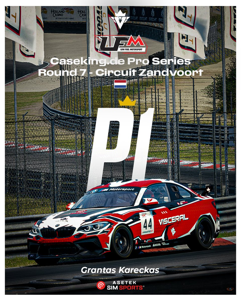Visceral Esports (@visceralesports) on Twitter photo RACE RESULT | #VSRACC
Grantas Kareckas WINS Round 7 of the <a href="/LFMotorsport/">Low Fuel Motorsport</a> Pro Series at Zandvoort! π
After qualifying in P3, a perfect pit strategy granted Grantas P1! With effective traffic management and strong pace, he widened the gap and took the W! π₯
Next up in the RACE RESULT | #VSRACC
Grantas Kareckas WINS Round 7 of the <a href="/LFMotorsport/">Low Fuel Motorsport</a> Pro Series at Zandvoort! π
After qualifying in P3, a perfect pit strategy granted Grantas P1! With effective traffic management and strong pace, he widened the gap and took the W! π₯
Next up in the