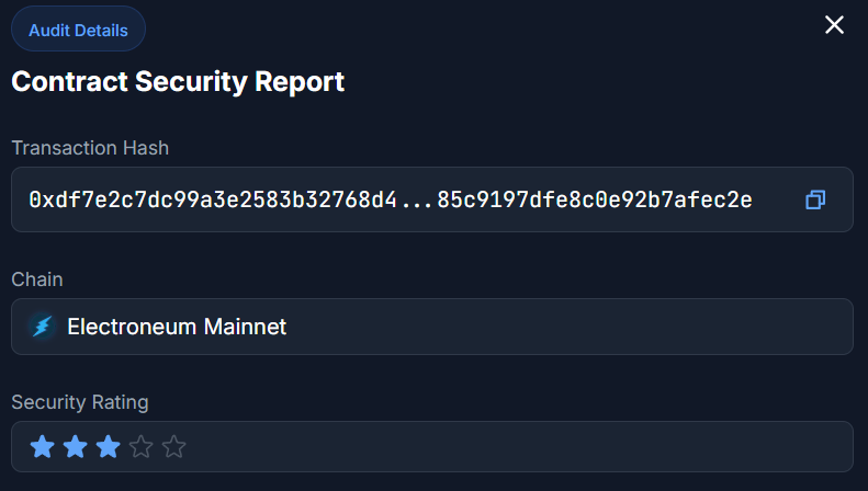 <a href="/AuditFi_ai/">AuditFi</a> Secured 3 Stars :)