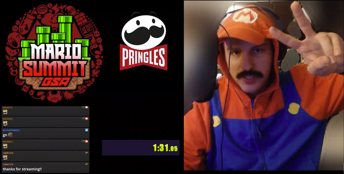 WesDog_ (@wesd0g) on Twitter photo The Mario Summit Campaign this last weekend was surprisingly successful!!
9.25hrs, 8 achieved goals, and 12 incentives later, $265 was raised for <a href="/UrbanArtsOrg/">Urban Arts</a>
Thanks to <a href="/GlobalSpeedrun/">GSA ๐ฎ Speedrun Events</a> for accepting me :) This was a fun time.
70โญ/ 70 Nugget challenge soon! The Mario Summit Campaign this last weekend was surprisingly successful!!
9.25hrs, 8 achieved goals, and 12 incentives later, $265 was raised for <a href="/UrbanArtsOrg/">Urban Arts</a>
Thanks to <a href="/GlobalSpeedrun/">GSA ๐ฎ Speedrun Events</a> for accepting me :) This was a fun time.
70โญ/ 70 Nugget challenge soon!