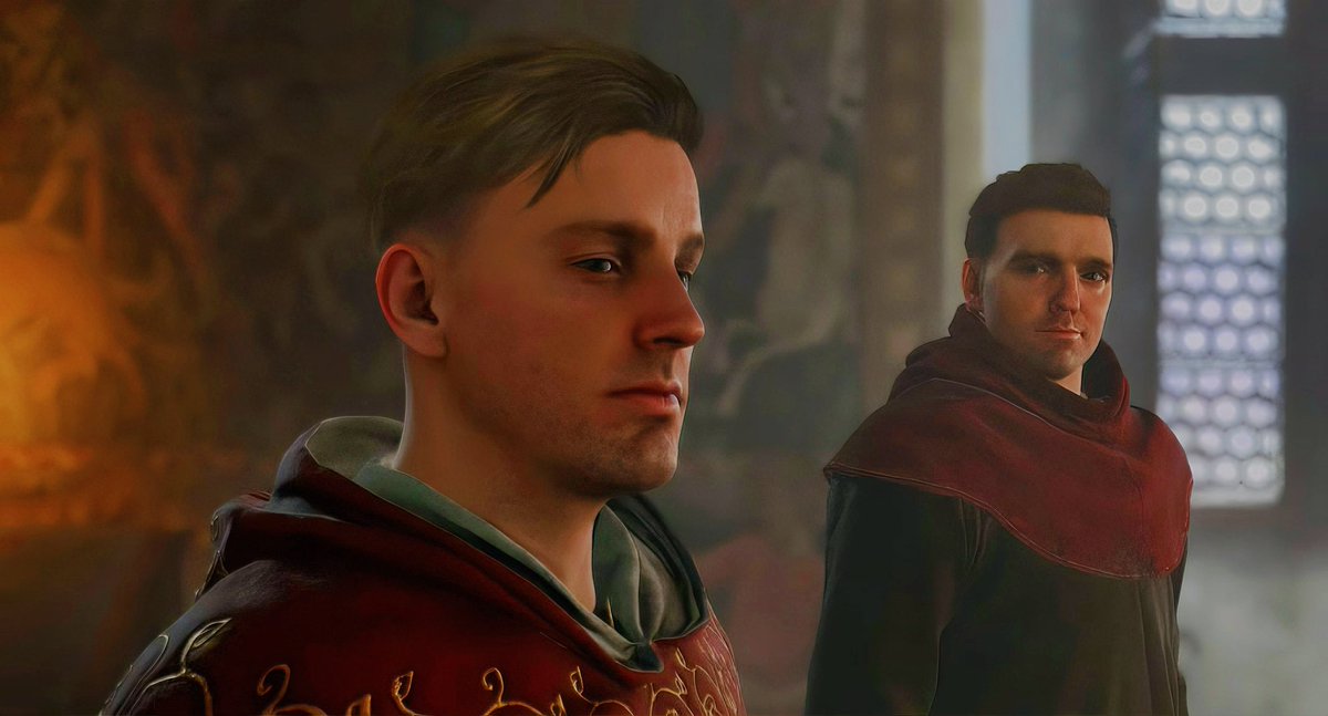 purinnieum's tweet image. (Credit to picture on the left: gaming_photography___ on IG)

THE WAY THESE TWO LOOK AT EACH OTHER MAKES ME PHYSICALLY ILL 😭 #Hansry #KCD2 #HansCapon #HenryofSkalitz