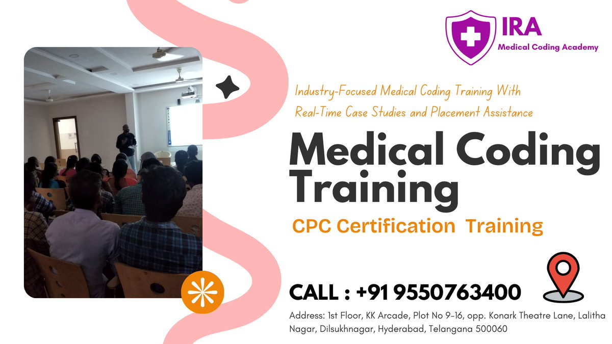 IraCoding's tweet image. IRA Medical Coding Academy 
#MedicalCoding
#medicalcodingtraining
#CertifiedMedicalCoder
#MedicalCodingJobs
#MedicalBillingAndCoding
#HealthcareCareers
#medicalcodingcertification
#MedicalCodingHyderabad
#MedicalCodingTrainingHyd
#HyderabadHealthcareJobs
#medicalbillinghyd
