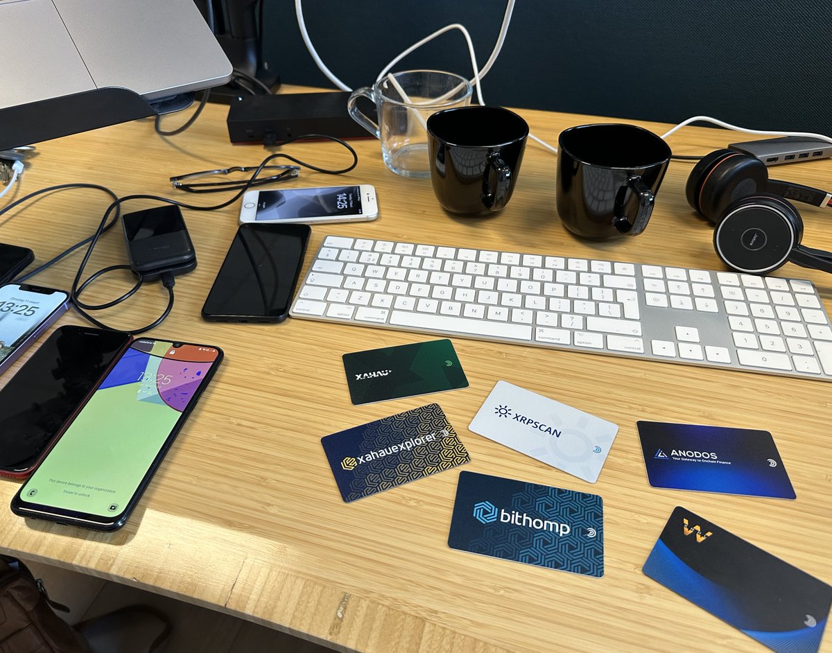 WietseWind (🪝🛠 @ Xaman®, XRPL & Xahau) (@wietsewind) on Twitter photo Look!
<a href="/xrpscan/">XRPScan</a> <a href="/bithomp/">Bithomp</a> <a href="/xrplexplorer/">XRPL Explorer</a> <a href="/XahauExplorer/">Xahau Explorer</a> <a href="/XRPLWin/">XRPLWin</a> <a href="/AnodosFinance/">Anodos 🔼</a> <a href="/XahauNetwork/">Xahau Network</a> Tangem cards! (NFC hardware wallets)
We haven't shipped a single one of them.
The first 10 (!) users to get Xaman Pro will get all six brand new cards 🤗
xaman.app/pro Look!
<a href="/xrpscan/">XRPScan</a> <a href="/bithomp/">Bithomp</a> <a href="/xrplexplorer/">XRPL Explorer</a> <a href="/XahauExplorer/">Xahau Explorer</a> <a href="/XRPLWin/">XRPLWin</a> <a href="/AnodosFinance/">Anodos 🔼</a> <a href="/XahauNetwork/">Xahau Network</a> Tangem cards! (NFC hardware wallets)
We haven't shipped a single one of them.
The first 10 (!) users to get Xaman Pro will get all six brand new cards 🤗
xaman.app/pro