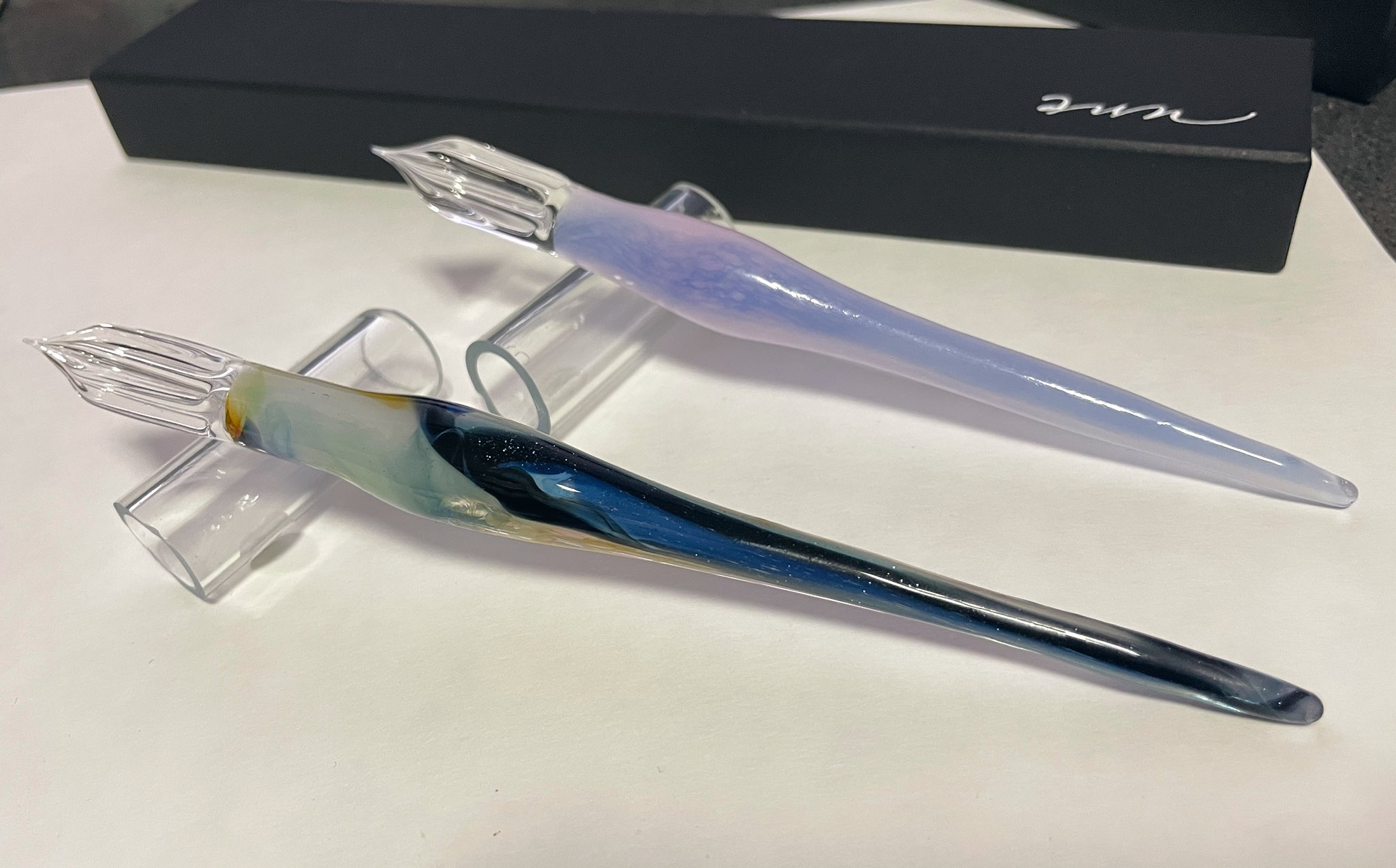 ガラス工房aun ガラスペン レース うつろい F 新品未使用