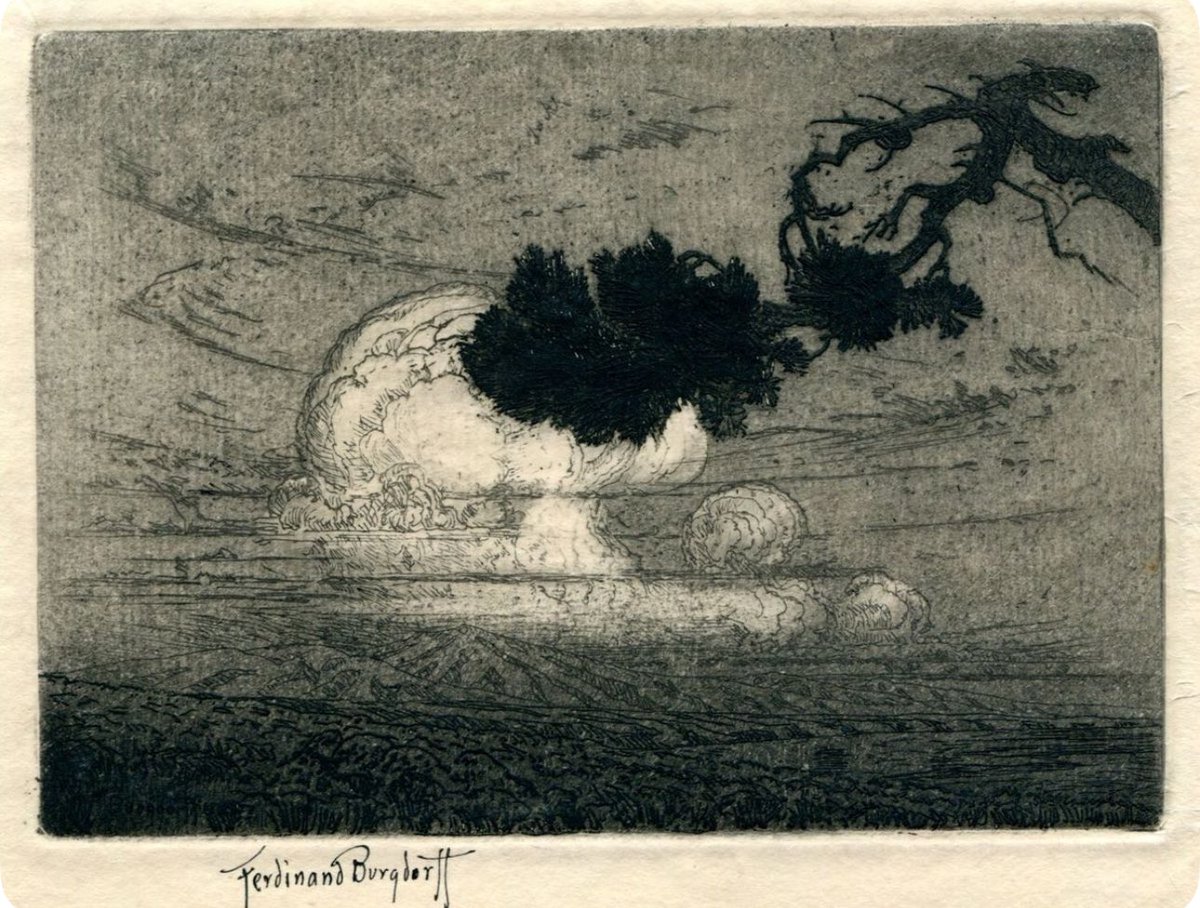 Etching (title unknown) by Ferdinand Burgdorff, (1881-1975).