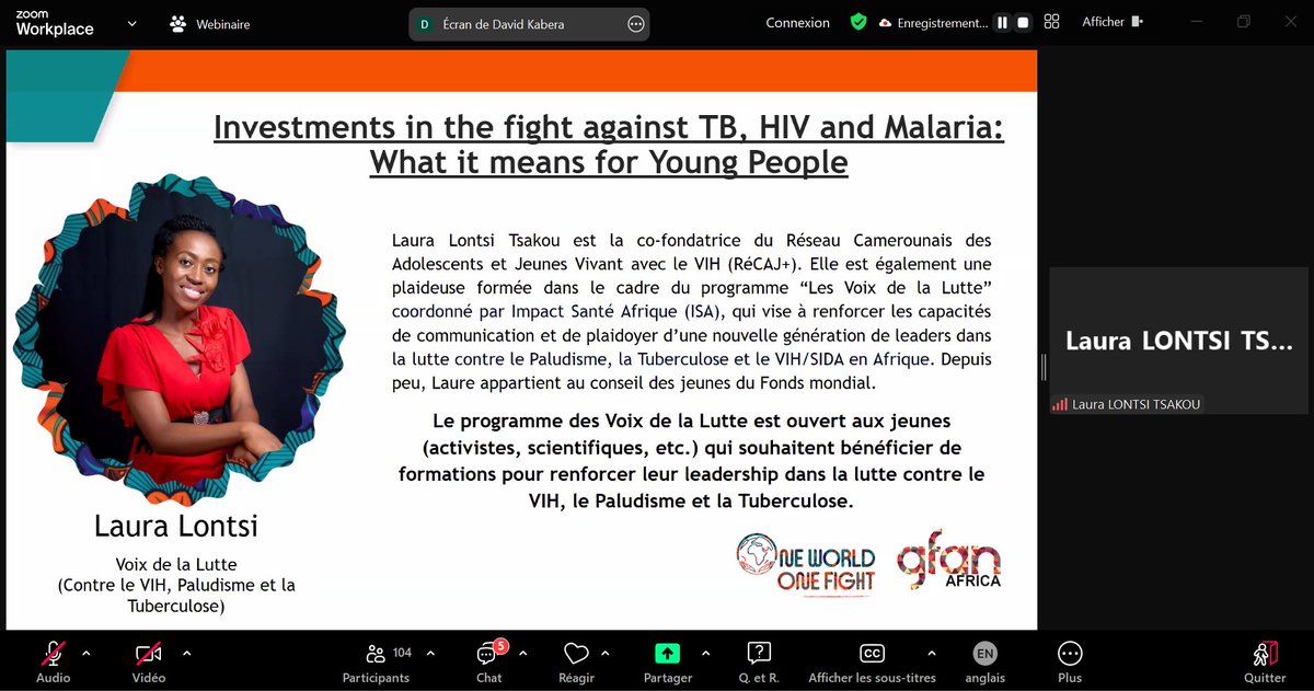 Impact SantĂ© Afrique (@impsanteafrique) on Twitter photo <a href="/SenooCecilia/">Cecilia Senoo</a> <a href="/GFANAP/">Global Fund Advocates Network Asia-Pacific</a> <a href="/GlobalFund/">The Global Fund</a> <a href="/GFAN_Africa/">Global Fund Advocates Network (GFAN) Africa</a> <a href="/WACIHealth/">WACI Health</a> « La lutte contre le VIH/Sida, la Tuberculose, et le paludisme doit se faire avec les jeunes et les adolescents, car ils font partie des plus affectĂ©s. Investir dans la santĂ© des jeunes câest investir dans lâavenir. » - Laura Lontsi
đ Lancement de la campagne #UnMondeUneLutte <a href="/SenooCecilia/">Cecilia Senoo</a> <a href="/GFANAP/">Global Fund Advocates Network Asia-Pacific</a> <a href="/GlobalFund/">The Global Fund</a> <a href="/GFAN_Africa/">Global Fund Advocates Network (GFAN) Africa</a> <a href="/WACIHealth/">WACI Health</a> « La lutte contre le VIH/Sida, la Tuberculose, et le paludisme doit se faire avec les jeunes et les adolescents, car ils font partie des plus affectĂ©s. Investir dans la santĂ© des jeunes câest investir dans lâavenir. » - Laura Lontsi
đ Lancement de la campagne #UnMondeUneLutte