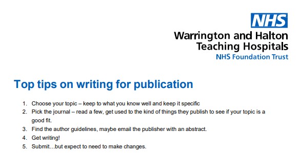 WHHQualityAcademy (@whhqualacademy) on Twitter photo Inspired by Lesleyโs success in writing a book chapter? You can share your expertise too!
Check out our Top Tips on How to Publish an Article โ a step-by-step guide to help you get started: bit.ly/4hoLYm4
Need support? ๐ฉ whh.library@nhs.net
#MarchToSuccess Inspired by Lesleyโs success in writing a book chapter? You can share your expertise too!
Check out our Top Tips on How to Publish an Article โ a step-by-step guide to help you get started: bit.ly/4hoLYm4
Need support? ๐ฉ whh.library@nhs.net
#MarchToSuccess