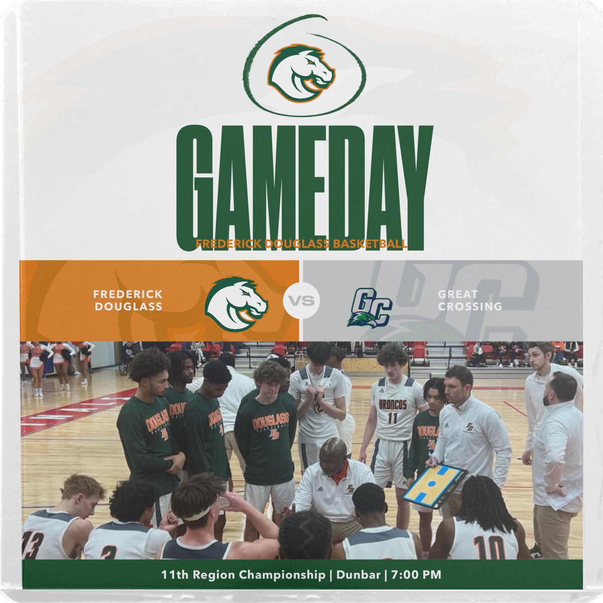 11th Region Championship 

🆚 Great Crossing
📍 Paul Laurence Dunbar High School
⏰ 7:00 PM

We need Bronco Nation to show up!