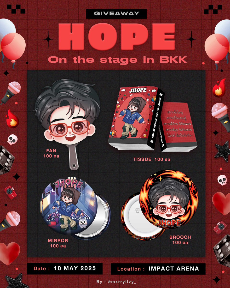 — pls kindly rt ♾️

⋆.🃏⊹⁺𝑯𝒐𝒑𝒆 𝒐𝒏 𝒕𝒉𝒆 𝒔𝒕𝒂𝒈𝒆 𝒊𝒏 𝑩𝑲𝑲 .💣 ݁ ˖

𝙤𝙣𝙡𝙮 100 𝙚𝙖 

date: 10 May 2025 | time: tba
📍Impact Arena

“keyword; ไอ้พวกเกย์รุกล่ำบึก!🫵🏼”

#HOPE_ON_THE_STAGE_TOUR
#HOPE_ON_THE_STAGE_TOUR_BKK
#HOPE_ON_THE_STAGE_TOUR_BANGKOK