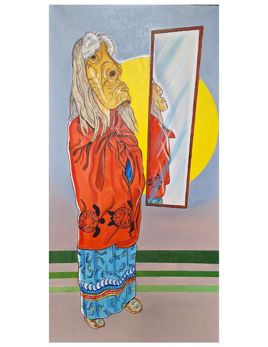 Nelson White Art (@nawhitestudio) on Twitter photo Been very busy with a bunch of projects which will be seen in the coming months. Still, I  wanted to share another mask painting I did a little while back as these are becoming a thing for me.  "Reflection" is 48 x 24 oil on canvas. #art #nativeamericanart #artcollectors Been very busy with a bunch of projects which will be seen in the coming months. Still, I  wanted to share another mask painting I did a little while back as these are becoming a thing for me.  "Reflection" is 48 x 24 oil on canvas. #art #nativeamericanart #artcollectors
