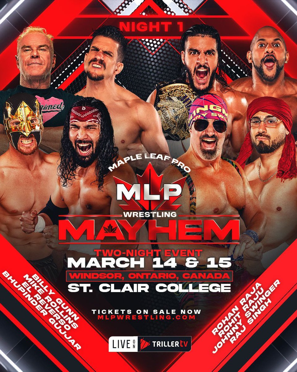 Business has picked up!🔼

A captivating singles match and a monumental 8-man tag are now part of #MLPMayhem.

THIS FRIDAY and SATURDAY | Save with the bundle on TrillerTV PPV