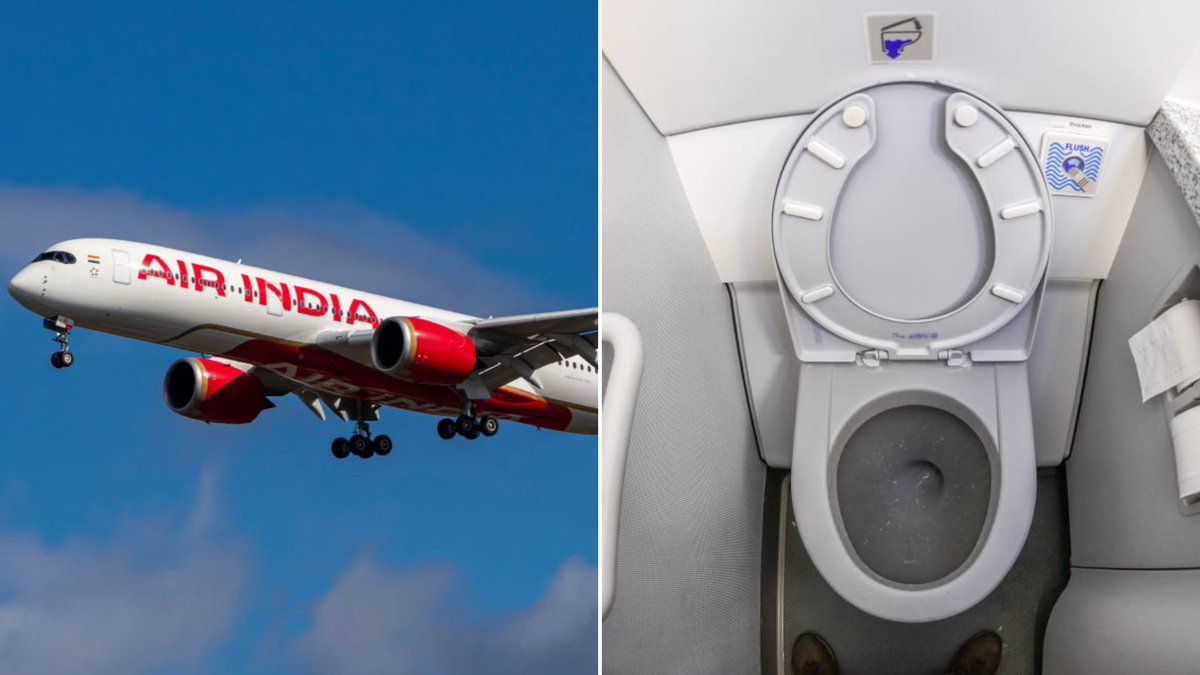CerfiaFR's tweet image. 🇮🇳✈️🚽 FLASH | "Problème technique" : Un avion d’Air India a dû faire demi-tour après près de 5 heures de vol en raison de 9 toilettes sur 10 bouchées.