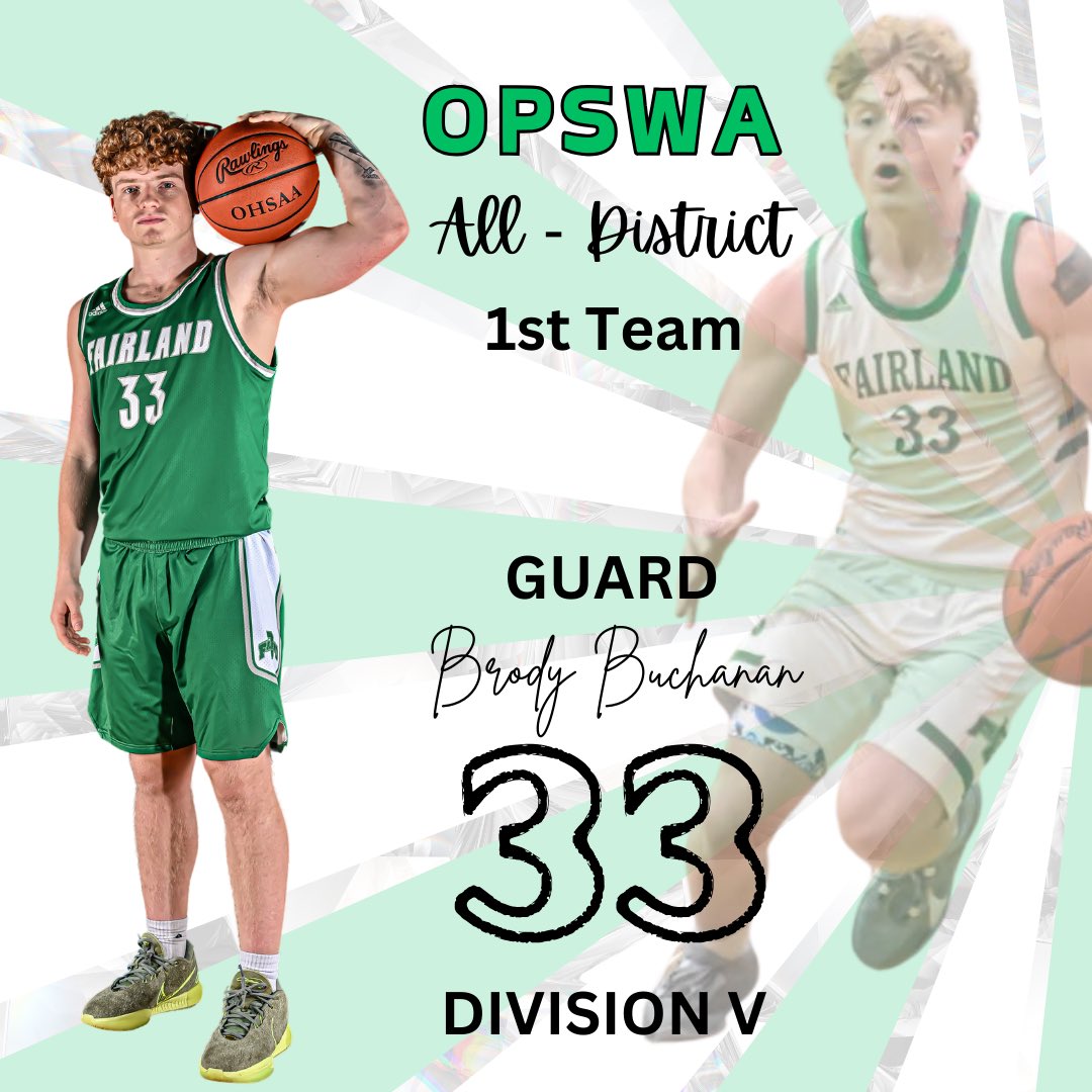🏀 Congratulations, Brody Buchanan! 🎉
A huge shoutout to Brody Buchanan on being named to the Ohio Prep Sports Writers Association All-District Basketball 1st Team! Your hard work, dedication, and talent have truly paid off.
Way to represent—well deserved! 🔥👏 #AllDistrict