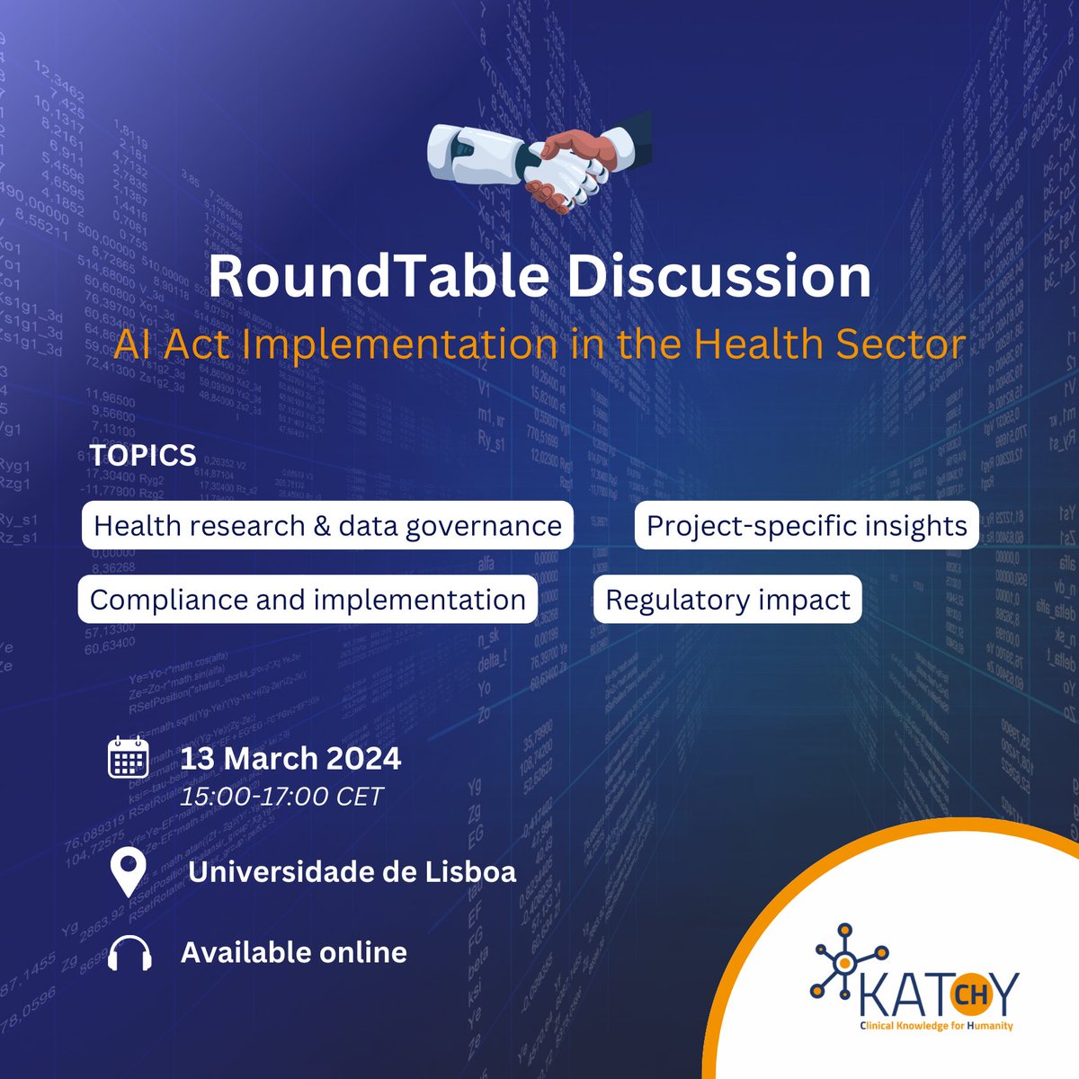 KATY (@project_katy) on Twitter photo Exciting news✨
Consortium member <a href="/idunivienna/">Department of Innovation and Digitalisation in Law</a> is hosting a roundtable discussion on the AI Act implementation in the health sector, focussing on its challenges and opportunities.
Check out the event and register online: katy-project.eu/events/roundta… Exciting news✨
Consortium member <a href="/idunivienna/">Department of Innovation and Digitalisation in Law</a> is hosting a roundtable discussion on the AI Act implementation in the health sector, focussing on its challenges and opportunities.
Check out the event and register online: katy-project.eu/events/roundta…