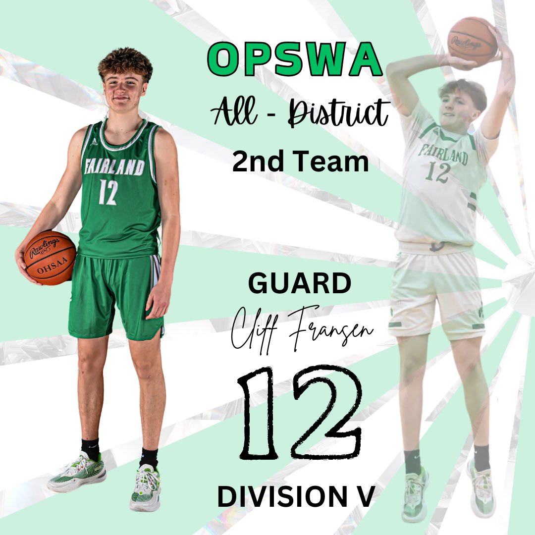 🏀 Congratulations, Cliff Fransen! 🎉
A big shoutout to Cliff Fransen on being named to the Ohio Prep Sports Writers Association All-District Basketball 2nd Team!Your dedication and hard work on the court have earned you this well-deserved recognition.
Keep shining! 💪🔥