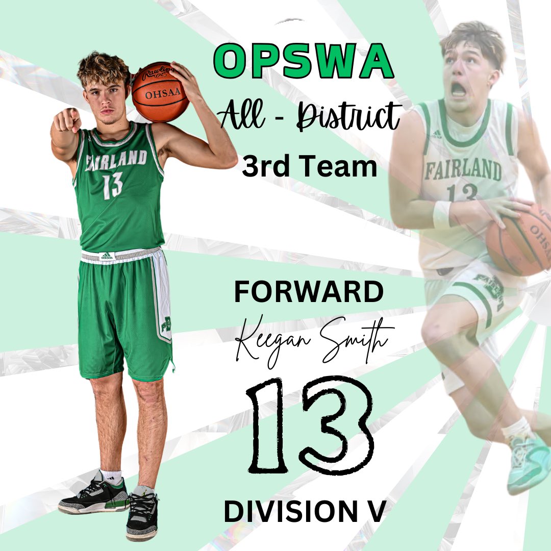 🏀 Congratulations, Keegan Smith! 🎉
Huge congrats to Keegan Smithon being named to the Ohio Prep Sports Writers Association All-District Basketball 3rd Team!Your hard work and dedication have earned you this well-deserved honor.
Keep grinding! 💪🔥