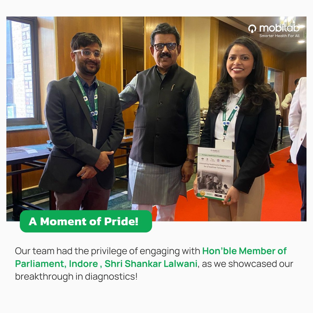 Honored to showcase Mobilab at the #AcademicLabtoMarket – #DISHA Program by IIT Indore, held at India Habitat Centre, New Delhi. Grateful for the opportunity to present before Hon’ble Minister Shri Shankar Lalwani, and esteemed dignitaries.
