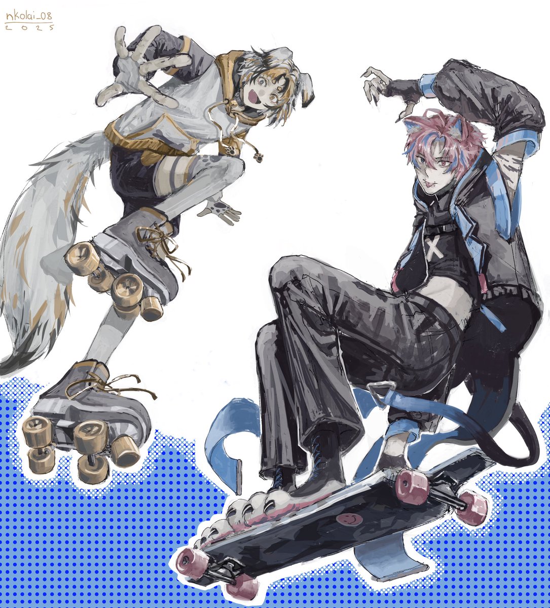 KACHOW !!!

Wanna come to the skate park with us? 🐾🦴

Ft. @KohaBoltVT 
🎨: <a href="/nkolai_8/">🐟nkolai_08🐟 VGEN COMM OPEN ✨</a> 

Thank you for the beautiful comm!!