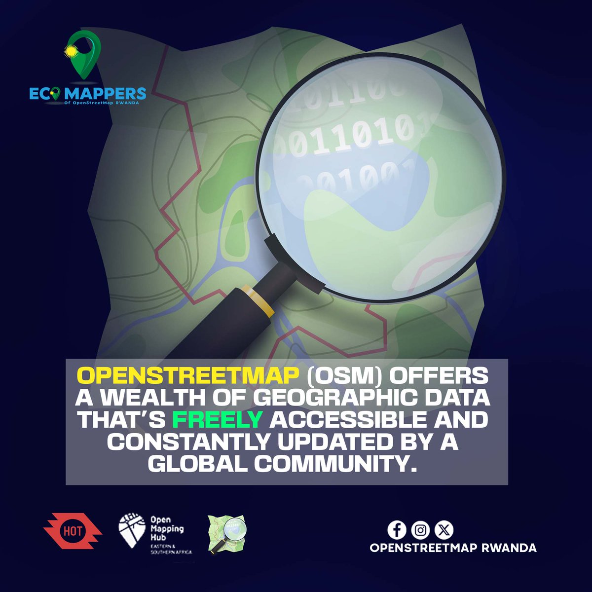 osm_Rwanda's tweet image. Learn about @osm_Rwanda  OSM offers a wealth of geographic data that are freely accessible and constantly updated by a Global Community. #opendata #mapforbetterfuture #OSM
