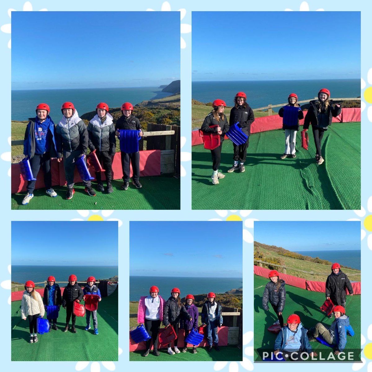 Blue skies, lots of smiles! 🛷😃