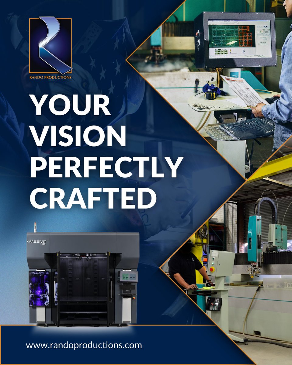 RandoProduction's tweet image. With our new Massivit 5000 3D printer, we're turning imagination into reality faster than ever before.

We're ready to bring your most ambitious projects to life with unprecedented speed and precision.

#CustomFabrication #Entertainment #ThemeParks #Manufacturing #3DPrinting