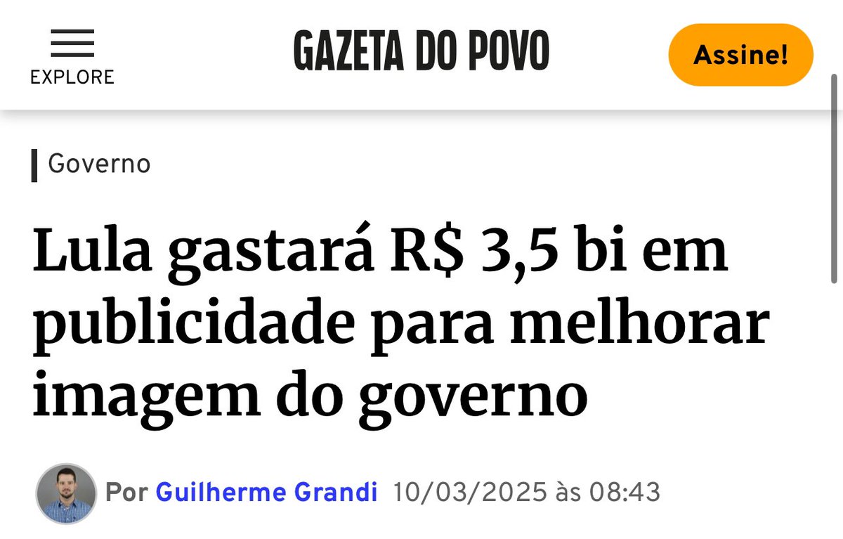 R$ 3,5 BILHÕES queimados em propaganda pra vender ilusão enquanto faltam escolas, hospitais e comida na mesa do povo! 🤡 Com essa grana dava pra fazer 1.750 UBSs, 700 escolas e distribuir 4,3 MILHÕES de cestas básicas! Tá explicado porque é amigo da grande imprensa...