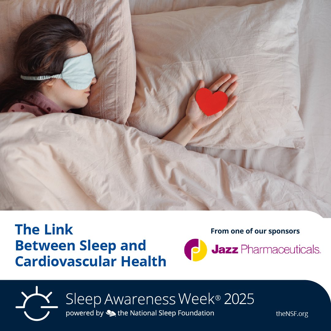 National Sleep Foundation (@sleepfoundation) on Twitter photo We all know getting a good night's sleep makes us feel better. But did you know it also plays a huge role in keeping your heart healthy? Thank you to our sponsor <a href="/JazzPharma/">Jazz Pharmaceuticals</a> for supporting this content from the NSF.
bit.ly/41UwWA7
#SleepAwarenessWeek #BestSleptSelf We all know getting a good night's sleep makes us feel better. But did you know it also plays a huge role in keeping your heart healthy? Thank you to our sponsor <a href="/JazzPharma/">Jazz Pharmaceuticals</a> for supporting this content from the NSF.
bit.ly/41UwWA7
#SleepAwarenessWeek #BestSleptSelf