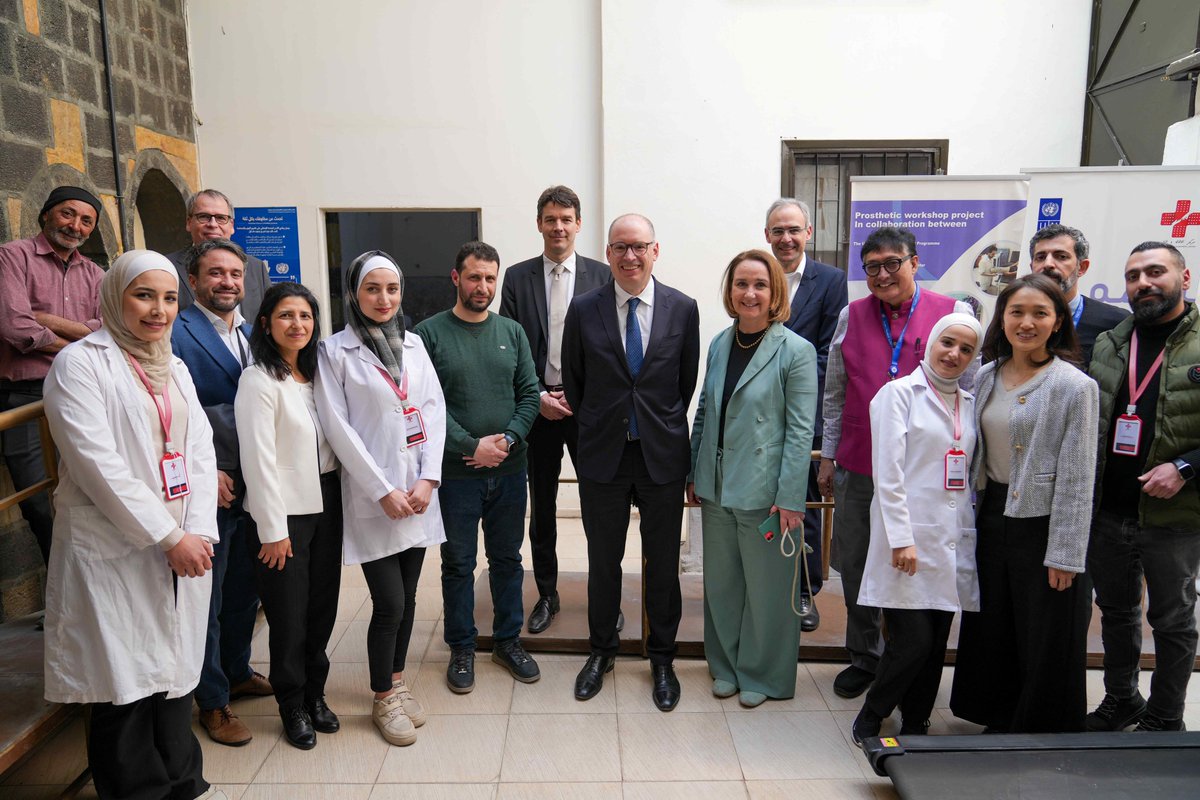 UNDP Syria (@undpsyria) on Twitter photo Welcomed <a href="/NielsAnnen/">Niels Annen 🇩🇪🇪🇺🇺🇳</a>, 🇩🇪State Secretary & delegation to prosthetics centre in #Damascus, where <a href="/UNDP/">UN Development</a> supports #PWDs regain independence
🔹469 prosthetics & mobility aids
🔹25 jobs created
Together, we support people in #Syria in rebuilding their lives
<a href="/BMZ_Bund/">Bundesentwicklungsministerium</a> #GermanyWithSyrian Welcomed <a href="/NielsAnnen/">Niels Annen 🇩🇪🇪🇺🇺🇳</a>, 🇩🇪State Secretary & delegation to prosthetics centre in #Damascus, where <a href="/UNDP/">UN Development</a> supports #PWDs regain independence
🔹469 prosthetics & mobility aids
🔹25 jobs created
Together, we support people in #Syria in rebuilding their lives
<a href="/BMZ_Bund/">Bundesentwicklungsministerium</a> #GermanyWithSyrian