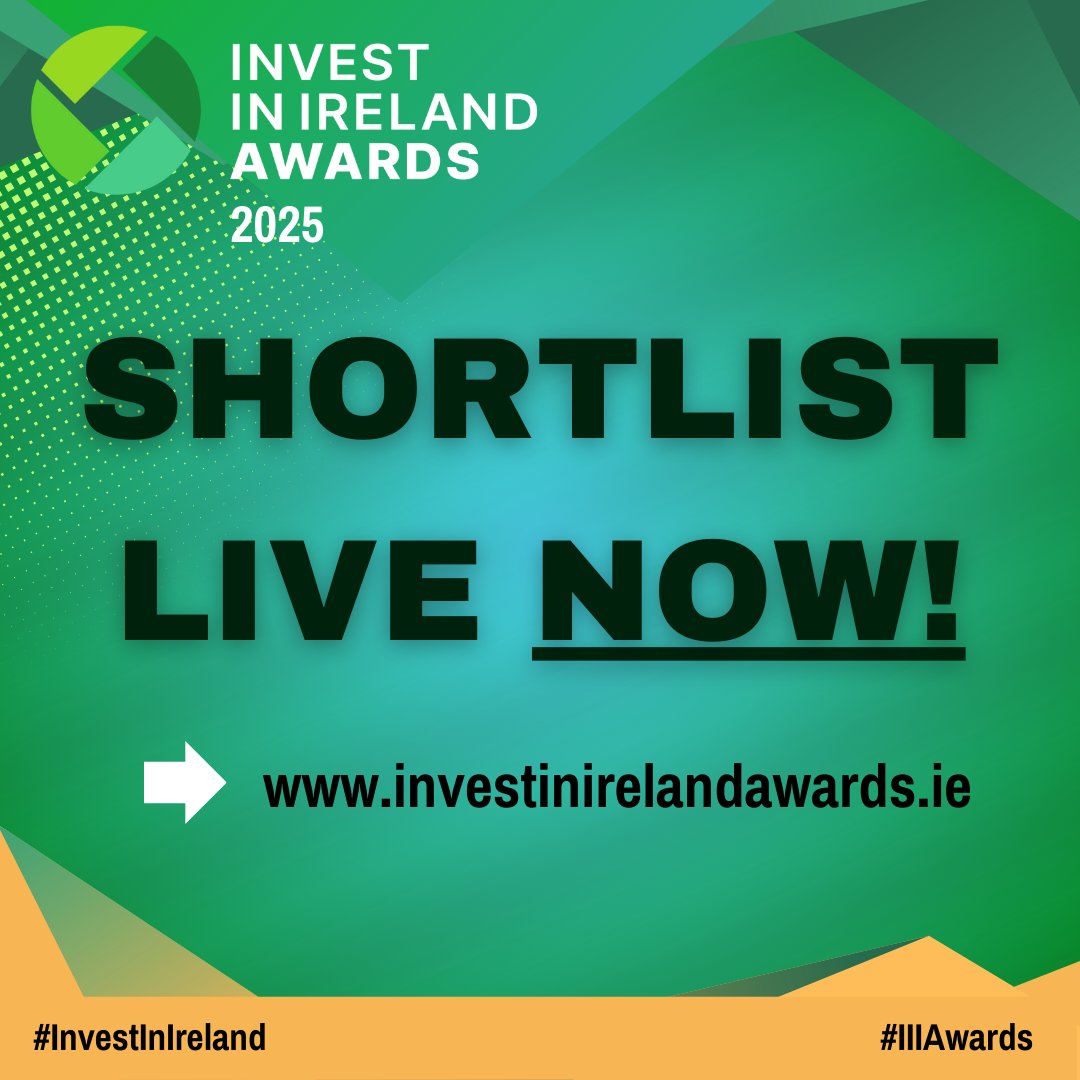 Invest In Ireland Awards (@iiiawardsire) on Twitter photo The shortlist for the Invest in Ireland Awards 2025 is here!
Check it out at investinirelandawards.ie
<a href="/IDAIRELAND/">IDA Ireland</a> <a href="/VistraGroup/">Vistra</a> <a href="/CplResources/">Cpl</a> <a href="/Independent_ie/">Irish Independent</a> <a href="/MediahuisIRL/">MediahuisIRL</a> <a href="/ForvisMazars_ie/">Forvis Mazars in Ireland</a> <a href="/McCannFitz/">McCann FitzGerald LLP</a> <a href="/AmazonNewsEU/">Amazon News EU</a>
#IIIAwards #InvestInIreland #fdiireland The shortlist for the Invest in Ireland Awards 2025 is here!
Check it out at investinirelandawards.ie
<a href="/IDAIRELAND/">IDA Ireland</a> <a href="/VistraGroup/">Vistra</a> <a href="/CplResources/">Cpl</a> <a href="/Independent_ie/">Irish Independent</a> <a href="/MediahuisIRL/">MediahuisIRL</a> <a href="/ForvisMazars_ie/">Forvis Mazars in Ireland</a> <a href="/McCannFitz/">McCann FitzGerald LLP</a> <a href="/AmazonNewsEU/">Amazon News EU</a>
#IIIAwards #InvestInIreland #fdiireland