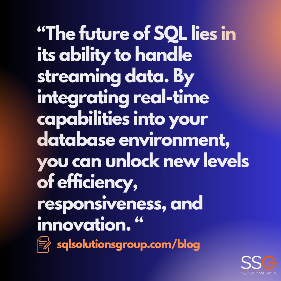 SQLGroup's tweet image. Read more on our SQL Blog at hubs.ly/Q03b7qKB0
#sql #sqldata #data #datastreaming #operations #effeciency #informationtech #informationtechnology #streamingdata 3apachekafka #ksqldb #azurestream #analytics #datasolutions #sqltips #sqlblog #mssqlserver #sqlserver2022