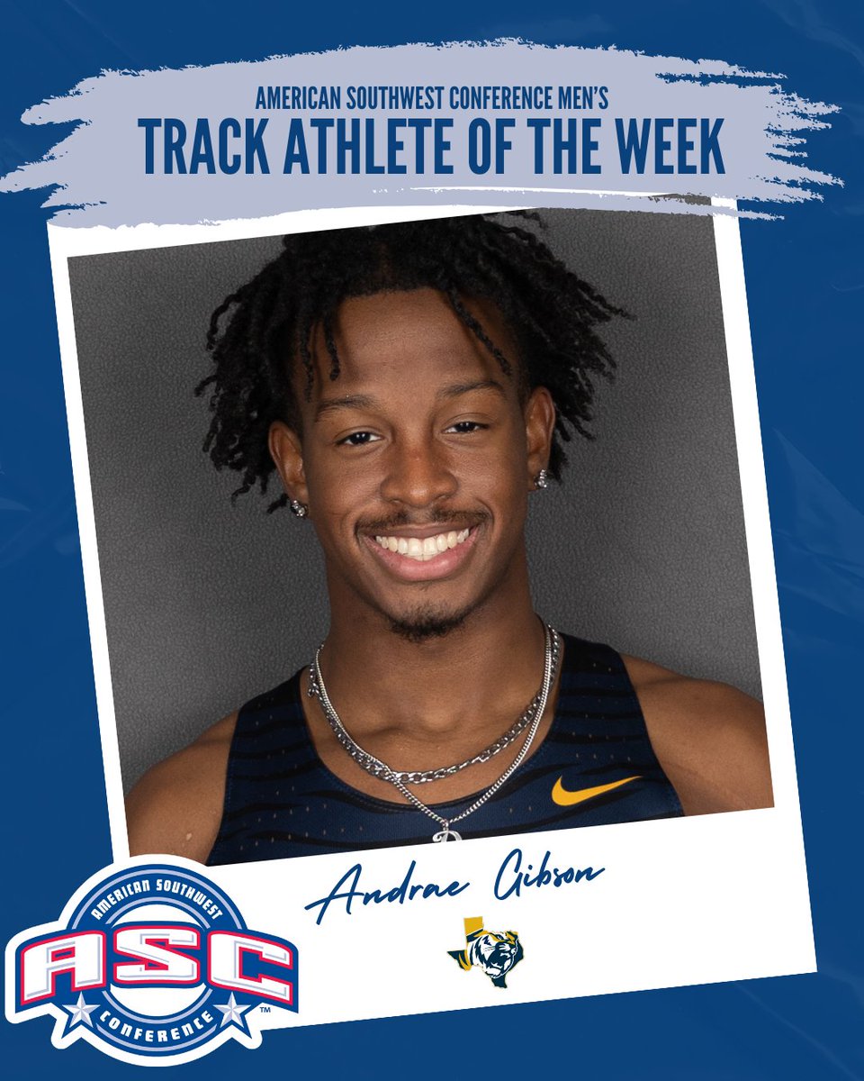 American Southwest (@asc_sports) on Twitter photo Men's Track Athlete of the Week
⭐Andrae Gibson⭐
Read more: ascsports.org/news/2025/3/11…
#ascsports #asctf #d3tf | <a href="/GoETBUTigers/">ETBU Athletics</a> Men's Track Athlete of the Week
⭐Andrae Gibson⭐
Read more: ascsports.org/news/2025/3/11…
#ascsports #asctf #d3tf | <a href="/GoETBUTigers/">ETBU Athletics</a>