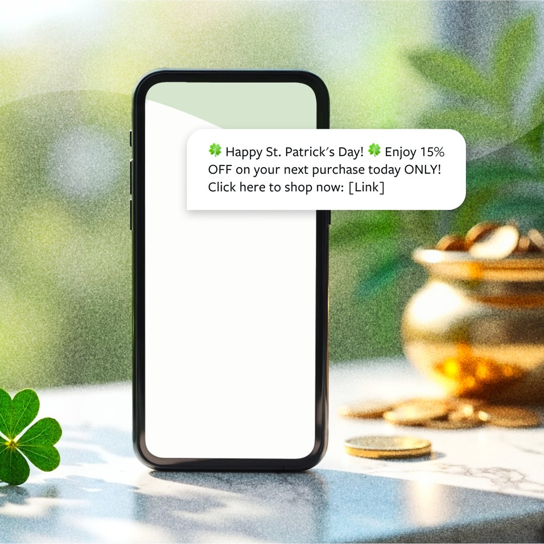 textline's tweet image. Ready to get lucky with your SMS marketing? We&apos;ve created 3 St. Patrick&apos;s Day templates to help you connect with customers and spread the festive cheer🍀
#Textline #SMSMarketing #StPatricksDay #CustomerEngagement #MarketingMadeEasy&quot;