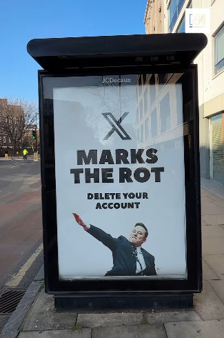 As seen at a London bus stop.  #Xcrement  #ElonSuX