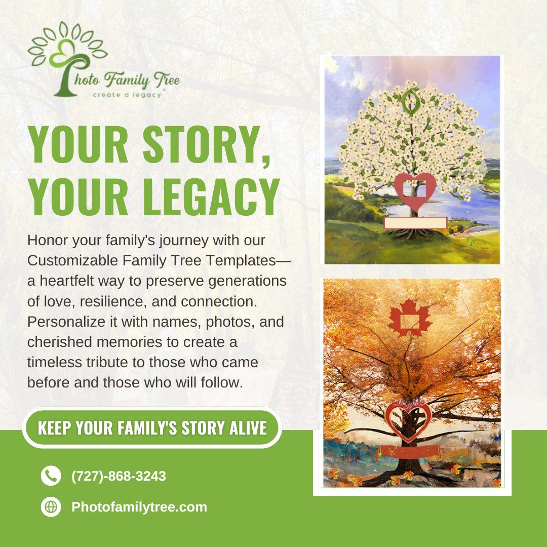 ajboodram's tweet image. Honor your family&apos;s journey with our Customizable Family Tree Templates—a heartfelt way to preserve generations of love, resilience, and connection.

Keep your family&apos;s story alive: photofamilytree.myshopify.com/collections/fa…

#FamilyHeritage #CustomFamilyTree #GenerationsConnected