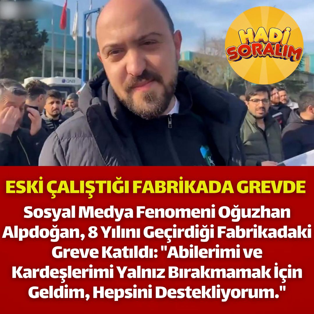 hadiisoralim's tweet image. Oğuzhan Alpdoğan, 8 yılını geçirdiği fabrikadaki greve katıldı:

&quot;Abilerimi ve kardeşlerimi yalnız bırakmamak için geldim, hepsini destekliyorum.&quot;

#sondakika #oğuzhanalpdoğan #gündem