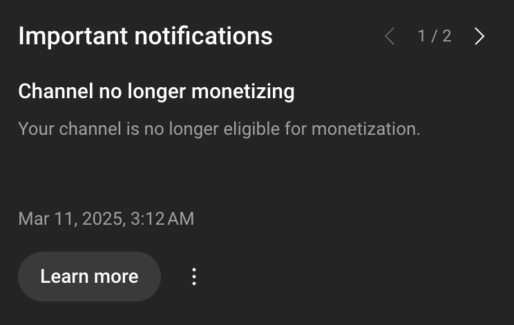 GrimmGreen's tweet photo. I've been on this platform for 16 years,  2K+ videos, 400+ live streams.  This is my entire livelihood and I make it my business to know and follow the rules. 

Today I get this 👇 from @YouTube https://t.co/0eop0AHJRY
