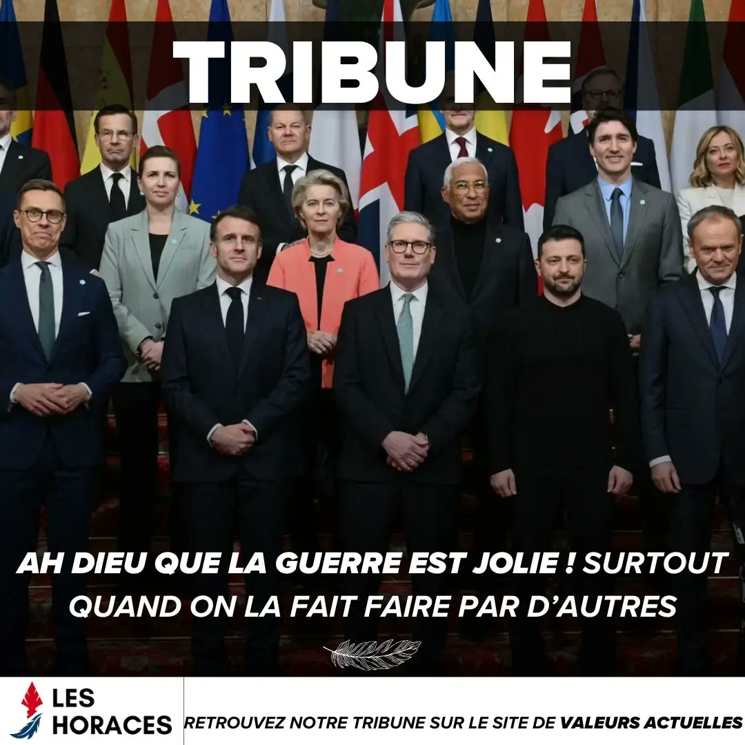 Trois ans après le début de la guerre en Ukraine, nous dénoncons "une fuite en avant" fédéraliste, financière, diplomatique et stratégique dans une "économie de guerre", menée par nos alliés européens

valeursactuelles.com/monde/ah-dieu-…