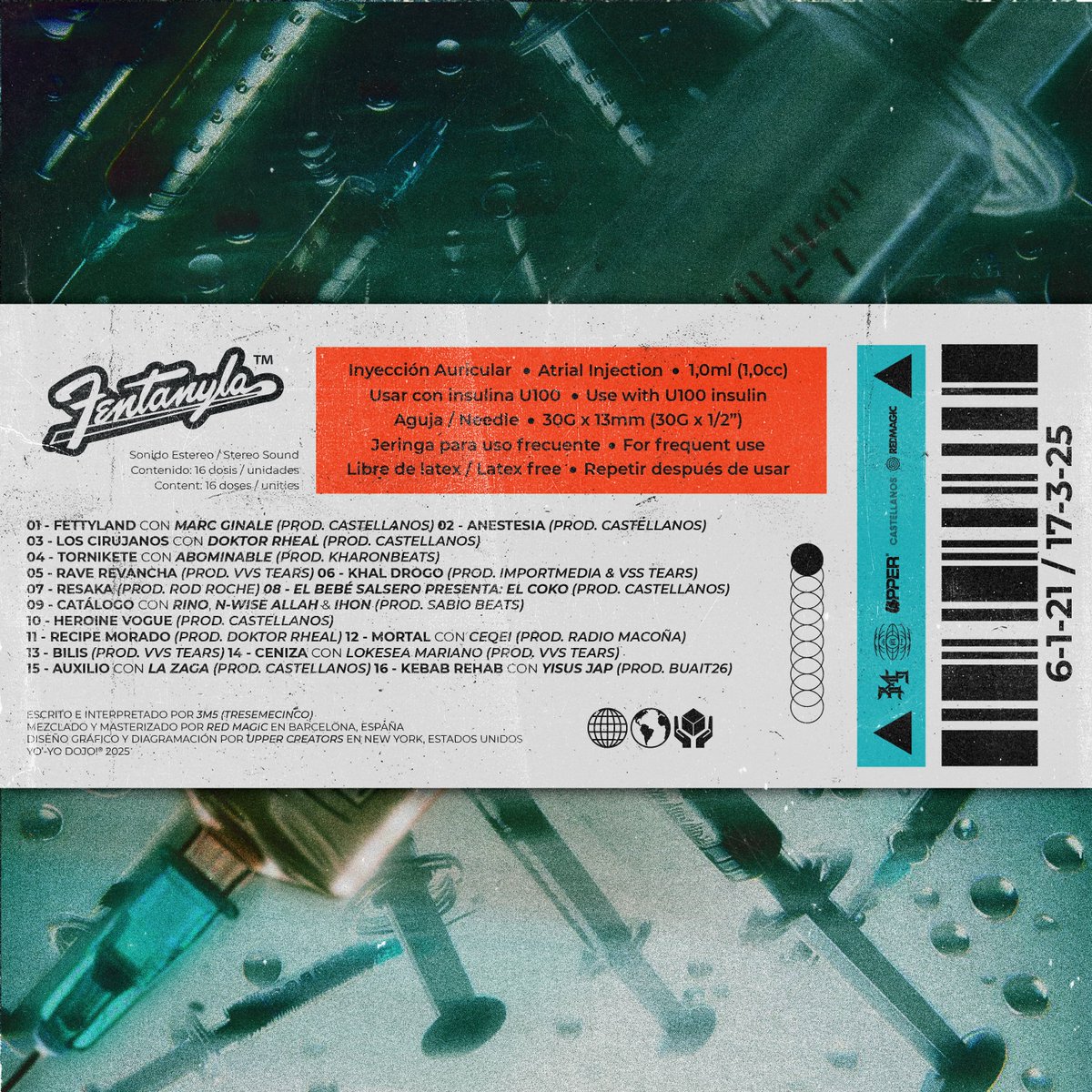 FENTANYLO 💉🕯️🥄 

17 de marzo en todas las plataformas de streaming! 

Pre guarda el álbum vía: 
onerpm.link/768193399234