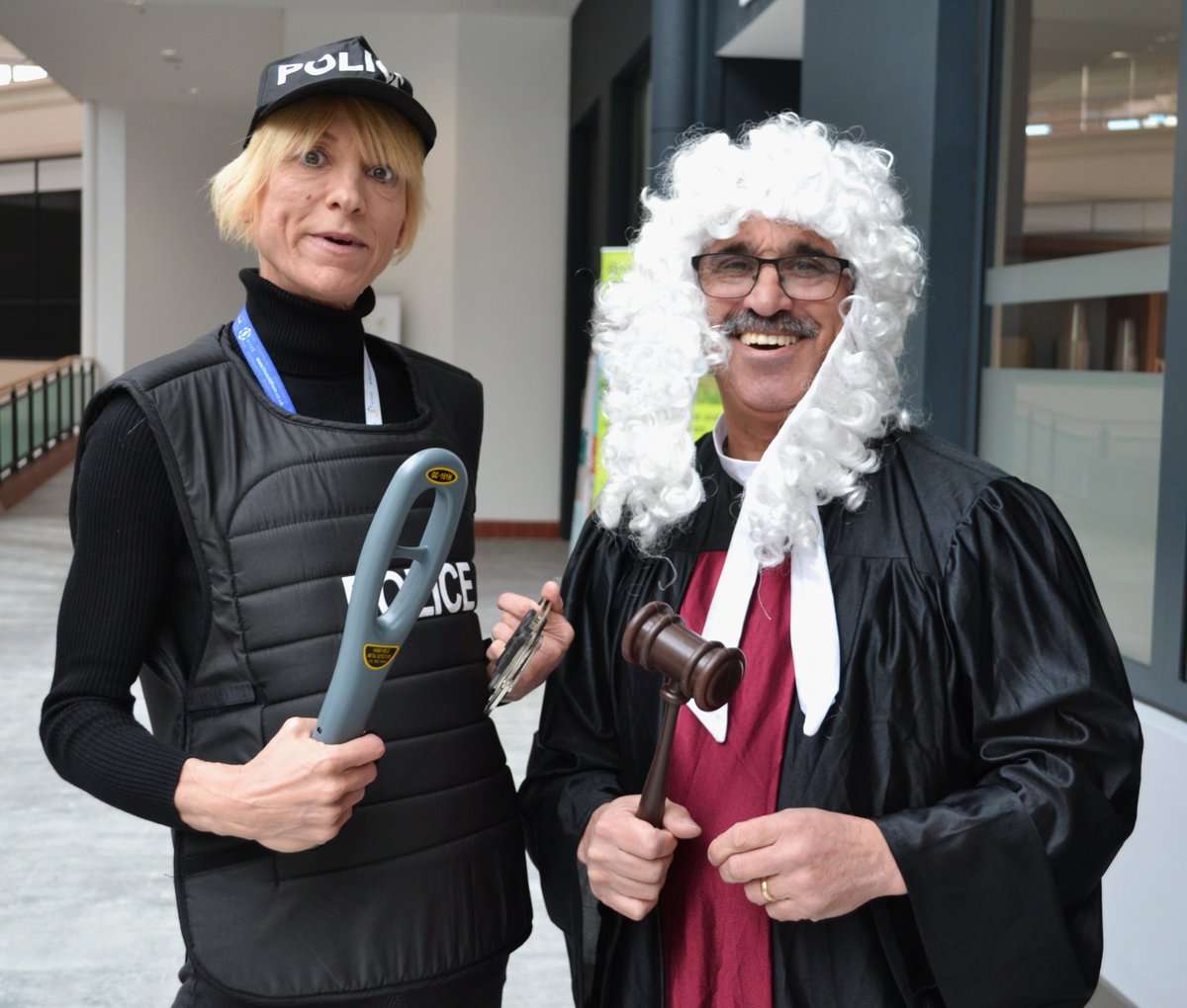 Mugshots from today’s CSI event in #Oldham where yours truly played dodgy solicitor (always at the bar) Mason Perry KC (with his sunshine band). Sleuthing brilliant!