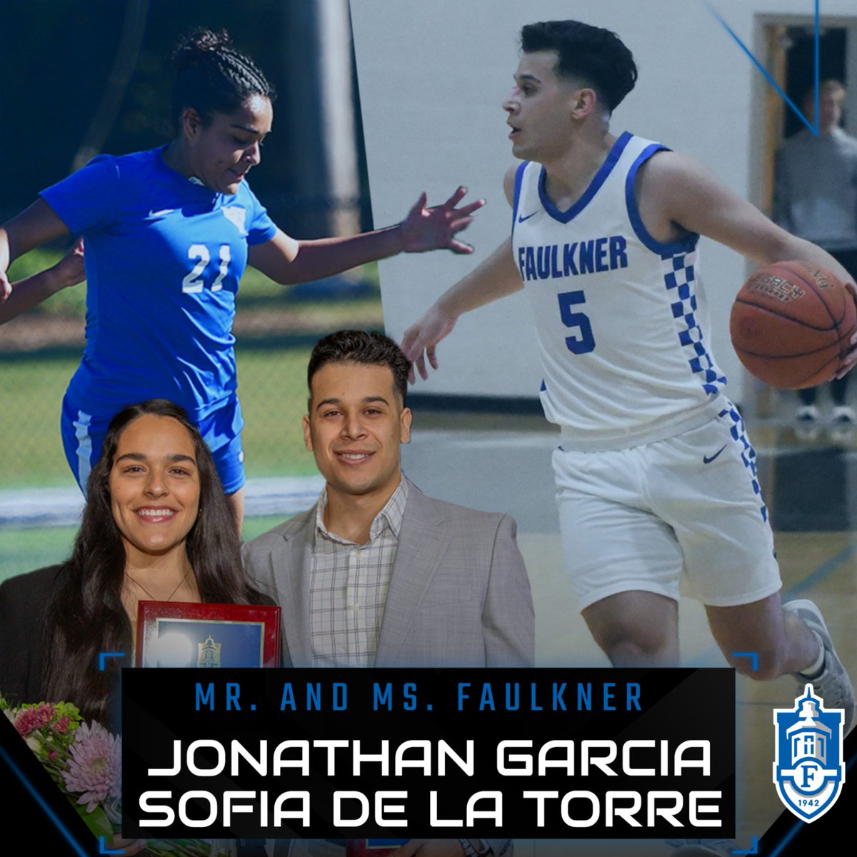 Faulkner Athletics (@faulknerathl) on Twitter photo Congratulations to Jonathan Garcia of <a href="/FaulknerHoops/">Faulkner Basketball</a> and Sofia de la Torre of <a href="/FaulknerWSOC/">Faulkner Women's Soccer</a> for being named Mr. and Ms. Faulkner!
Two of the best human beings around who represent Faulkner University and the Athletic Department with excellence in everything they do! Congratulations to Jonathan Garcia of <a href="/FaulknerHoops/">Faulkner Basketball</a> and Sofia de la Torre of <a href="/FaulknerWSOC/">Faulkner Women's Soccer</a> for being named Mr. and Ms. Faulkner!
Two of the best human beings around who represent Faulkner University and the Athletic Department with excellence in everything they do!